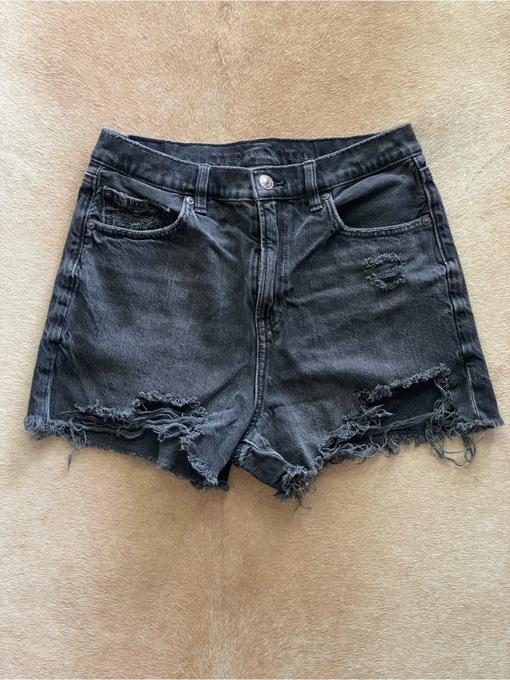 Black Denim Shorts